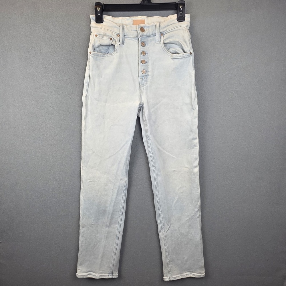 Mother The Pixie Tomcat Ankle Jeans Womens Size 25 Light Pina Colada Paradise
